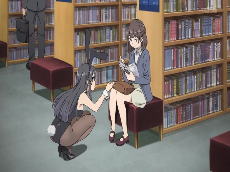 Hentai BunnyGirl in Library.